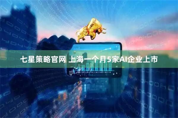 七星策略官网 上海一个月5家AI企业上市